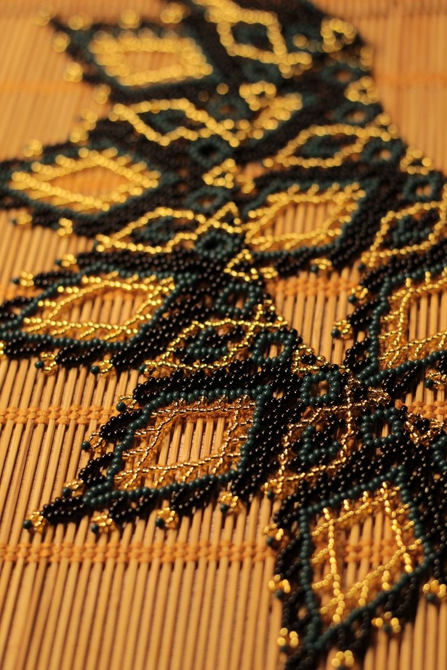 Detailed loom beadwork pattern